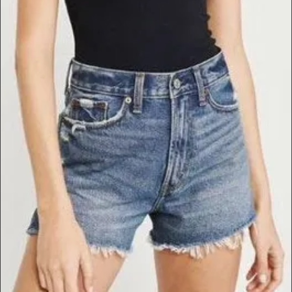 A&F High Rise Cutoff Shorts